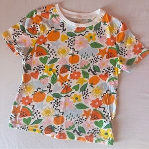 Old Navy Kids' Floral and Fruit Print Tee - Orange, Yellow, Green